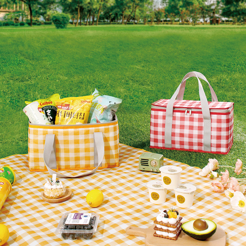 New Outdoor Picnic Bag, Camping Insulated Lunch Box Bag with Thick Aluminum Foil Preservation Lunch Bag, Portable Bento Bag