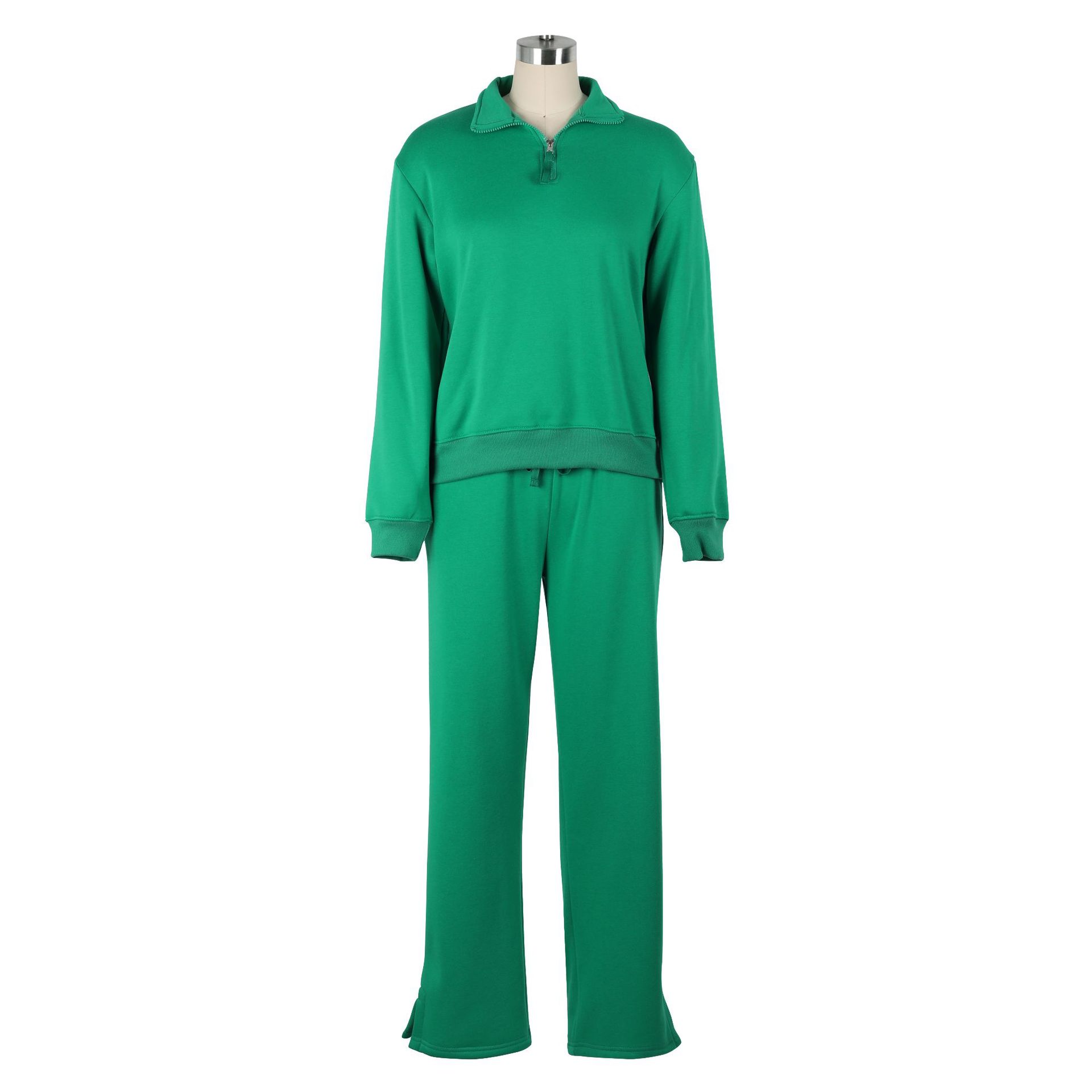 Women Clothing Sweater Two Piece Suit Velvet Thickened Sportswear Loose Winter