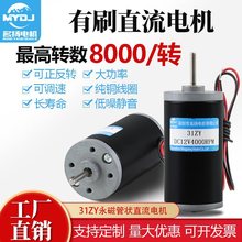 31ZY永磁直流电机 微型大功率马达调速正反转高速电动机6V12V24V