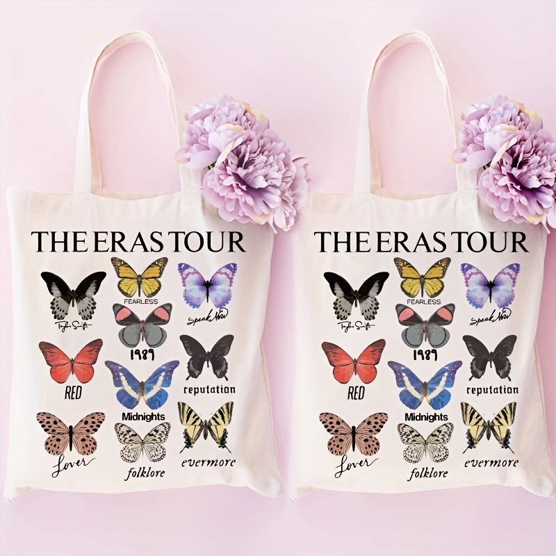 the Erastour 图案印花 10 蝴蝶帆布手提行李箱 theerastour 手提