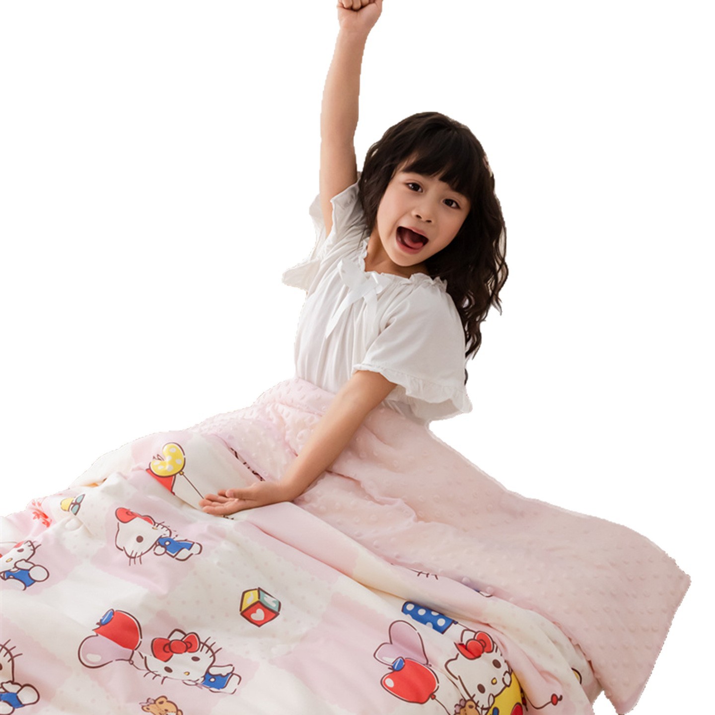Sanrio kt felino seda helada frijoles edredón de verano niños dibujos animados edredón de verano bebé edredón de aire acondicionado de verano edredón delgado