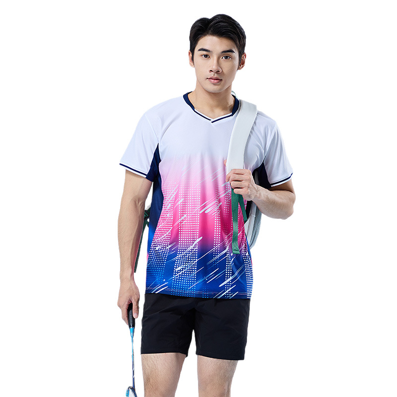 Nuevos trajes deportivos de bádminton se pueden imprimir ropa de entrenamiento ropa de voleibol de aire secado rápido ping-pong 1503