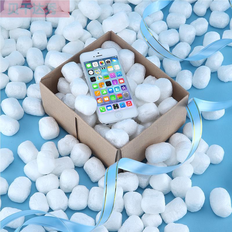EPE快递防震缓冲泡沫粒长3cm白色包装泡泡粒填充物珍珠棉打包颗粒