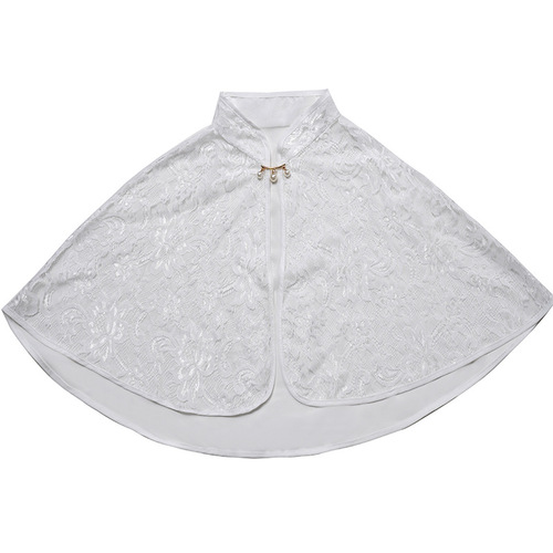Cheongsam waistcoat, shawl, cardigan—2024 spring/summer women’s Chinese-style solid-color vintage elegant knitted small jacket.