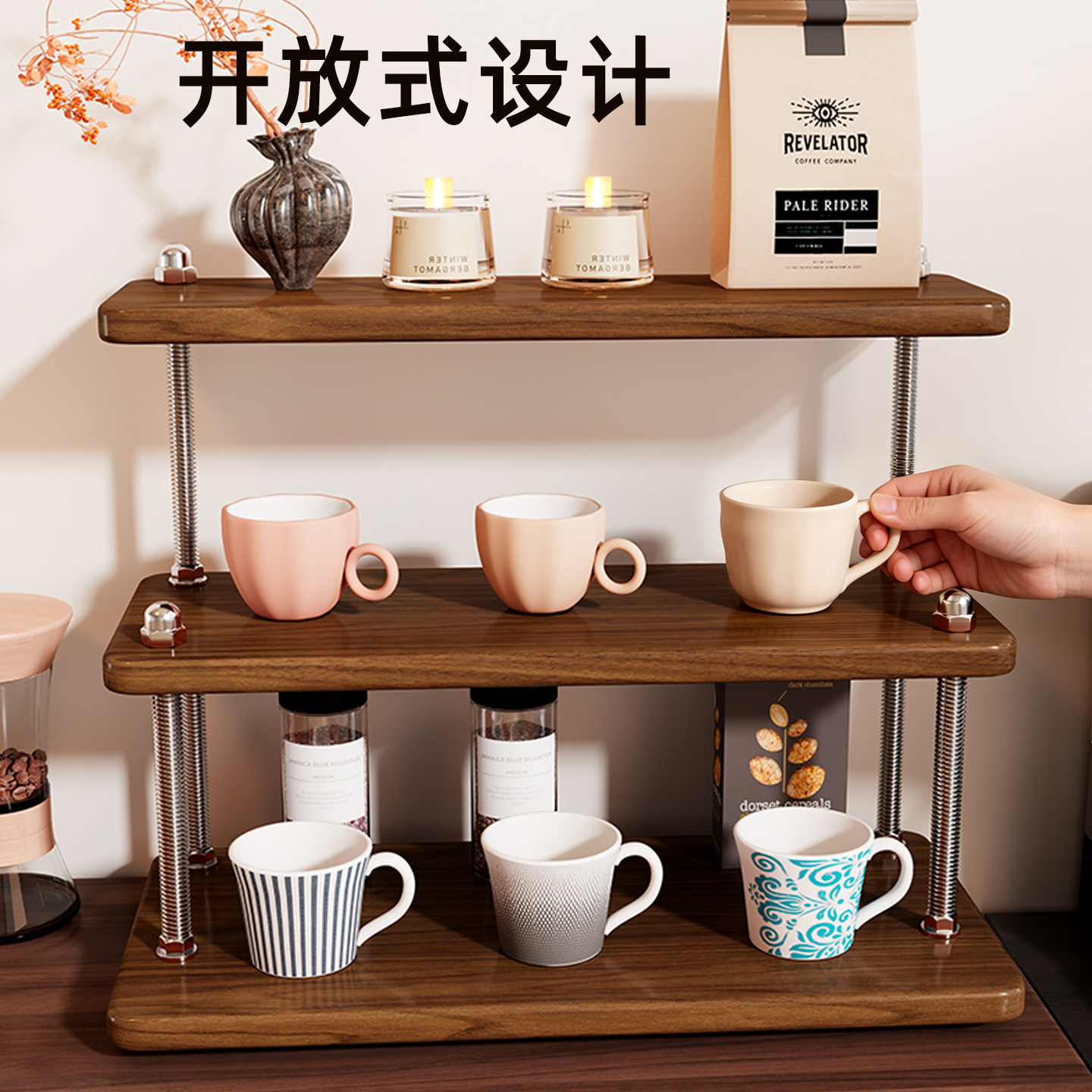 Organizador de Tazas de Mesa Multifuncional para Comedor
