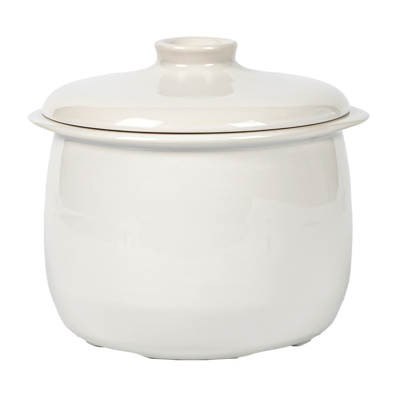 Pot de cerámica a prueba de agua estofado casero con cubierta pequeña olla de azulejo al por mayor vajilla sopa de huevo estofado especial estofado