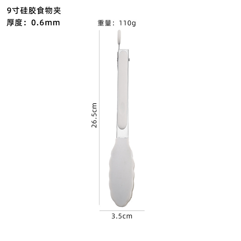 シリコン食品クリップスタンド付き食品クリップバーベキュークリップキッチンステンレス製シリコンステーキ焼肉パン家庭用|undefined