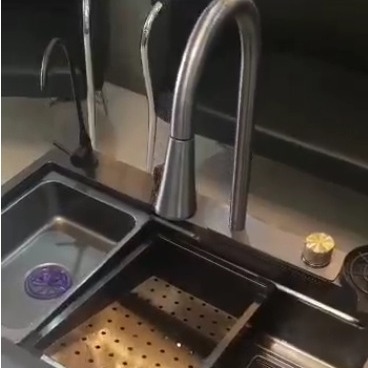 不锈钢厨用水槽含飞雨龙头家用水槽