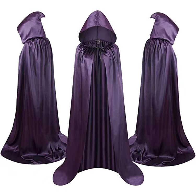 Halloween capa negro muerte capa bruja demonio traje vampiro partido niños capa Cosplay