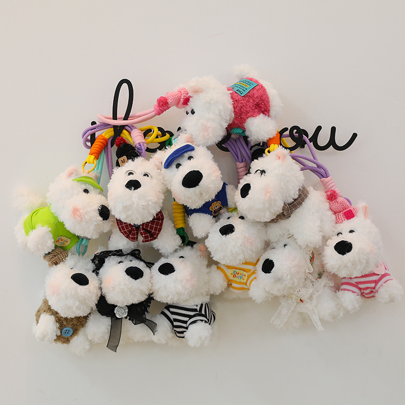 Cartoon West Highland Dog Color Rope Plush Pendant Push Activity Gift Sweater Dog Backpack Hanging Ornaments Cross-border Wholesale Cartoon West Highland Dog Color Rope Plush Pendant Push Activity Gift Sweater Dog Backpack Hanging Ornaments Cross-border Wholesale