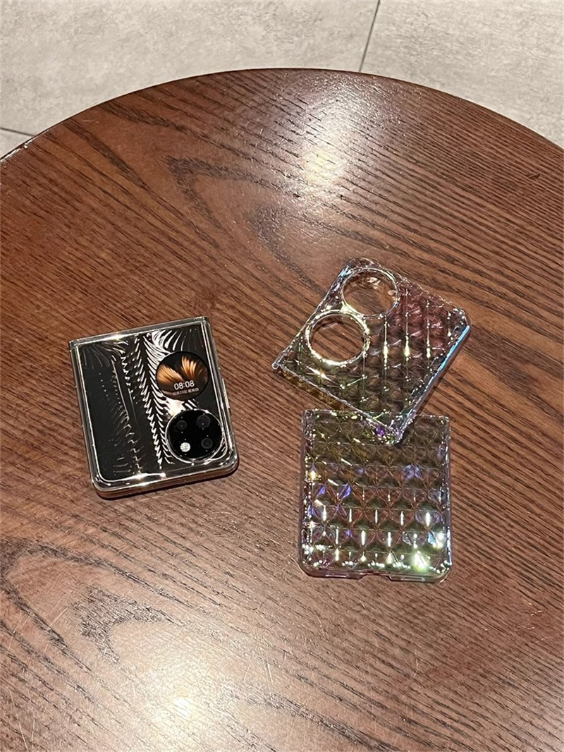 Transparent Diamond Pattern Phone Case For Huawei P50 Pocket_voghion.com