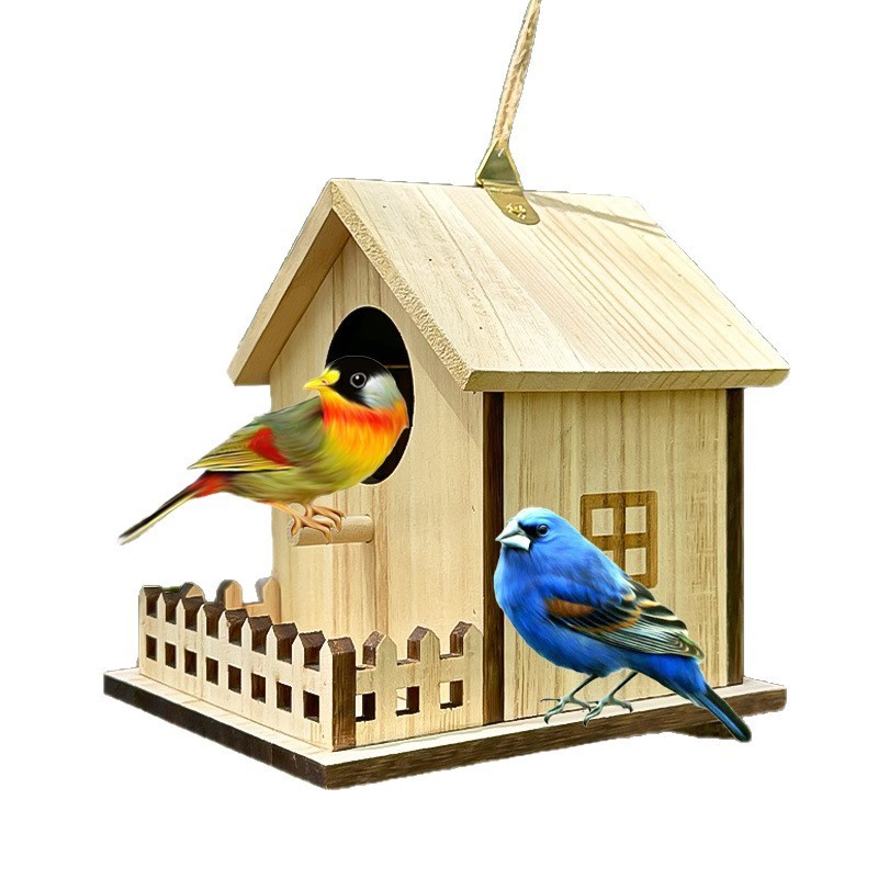 国境を越えた木製鳥の巣フェンス肥厚オウム小屋牧歌的な環境に優しい屋外巣ケージ鳥小屋鳥かご鳥小屋|undefined