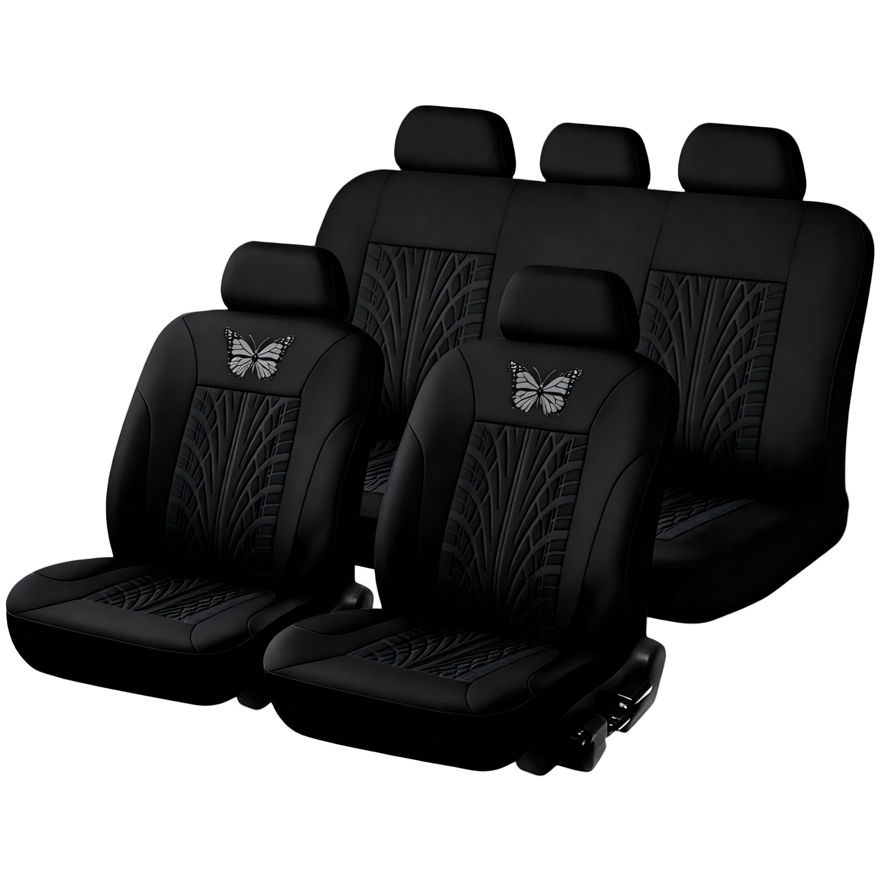 Mexican Temu Beautiful Butterfly Embossed Tire Pattern Export to Europe and America Universal Car Seat Cover for Foreign Trade