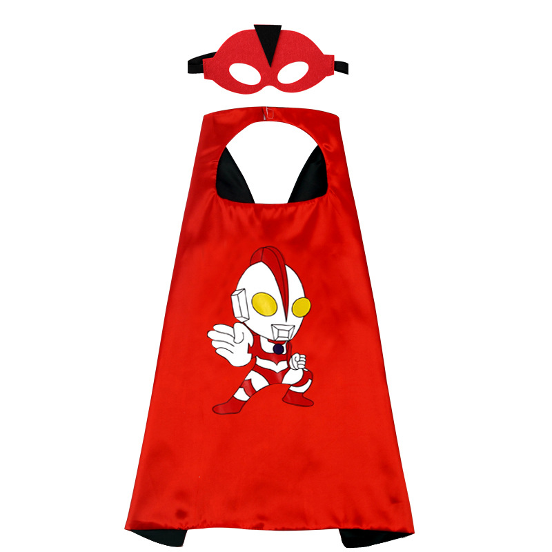 En stock al por mayor de Halloween Capitán América traje Spiderman Iron Man Hulk superhéroe capa niños