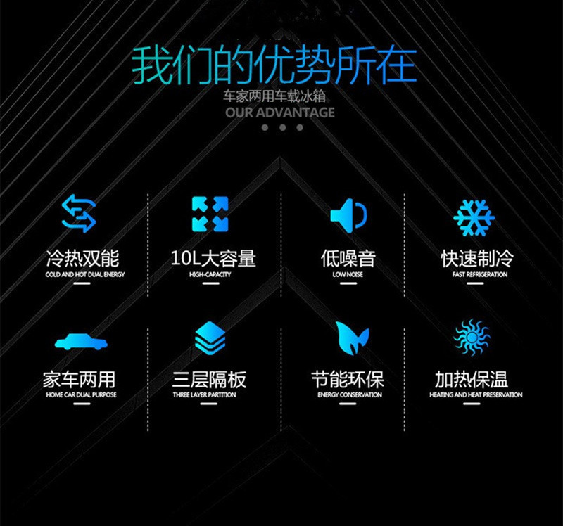 Cross-Border Car Refrigerator 10L Single-Door Small Satchel Mini Refrigerator Car Household Refrigerated Fresh-Keeping Small Refrigerator