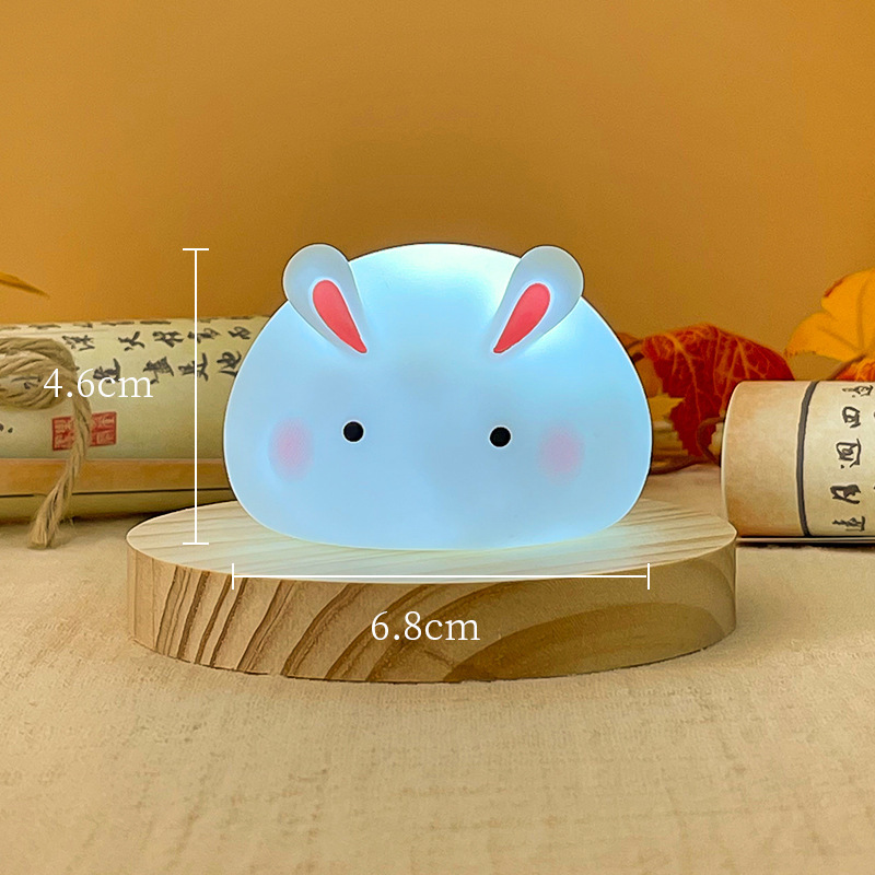 创意迷你兔兔小夜灯卡通可爱小兔子中秋氛围装饰品儿童发光小玩具|undefined