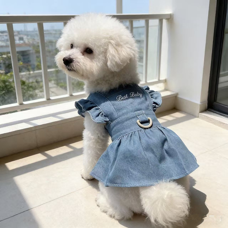 데님 레이스 스커트