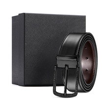 现货新款热销深棕皮带针扣男士真牛皮二层高级感休闲腰带厂家定制