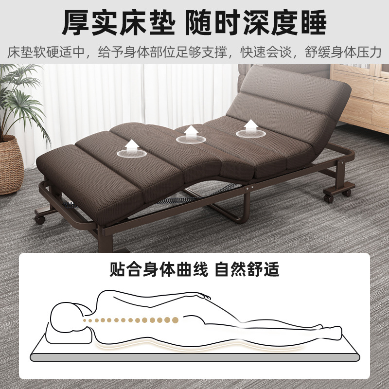 Sábanas plegables multifuncional sofá cama de siesta de oficina sillón de almuerzo acompañante cama doble cama de marcha portátil