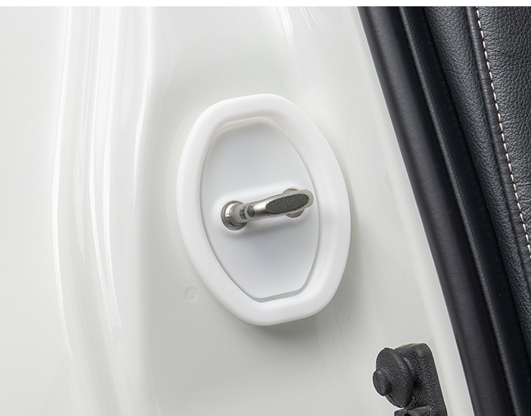 Car Door Lock Buckle Protection Pad, Door Shock-Absorbing Buffer Gasket, Door Lock Protective Cover, Door Closing Anti-Collision Sticker, Silicone