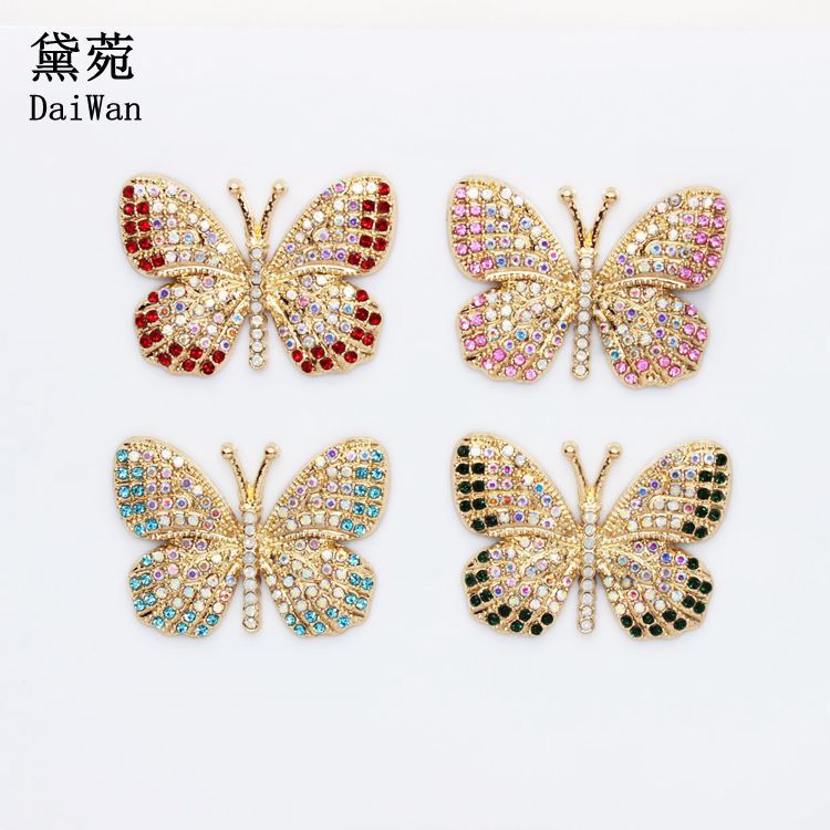 Factory full diamond butterfly car car air outlet diy alloy accessories handmade mobile phone shell jewelry accessories wholesale