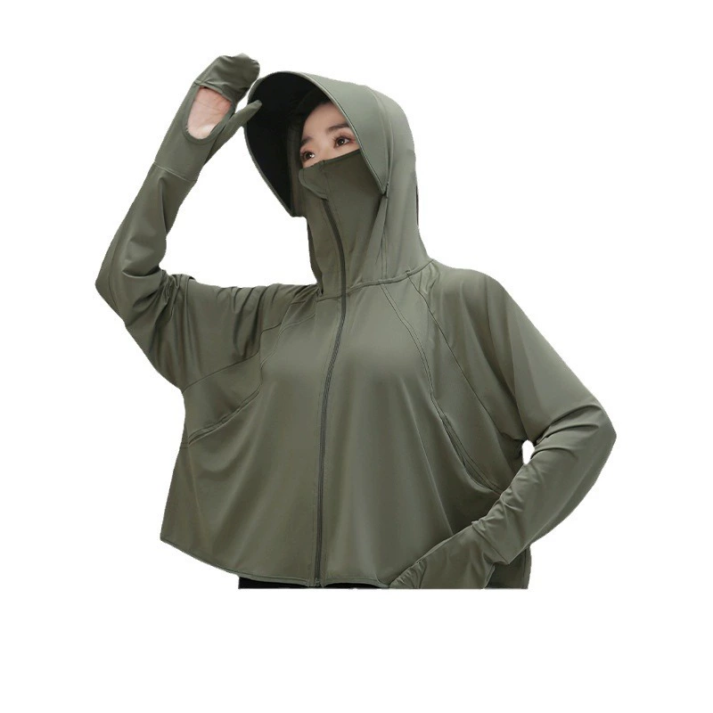 Женская солнцезащитная одежда, тонкая блузка, кардиган из ледяного шелка, куртка с защитой от ультрафиолета, свободная солнцезащитная одежда, дышащая, износостойкая и легкая.