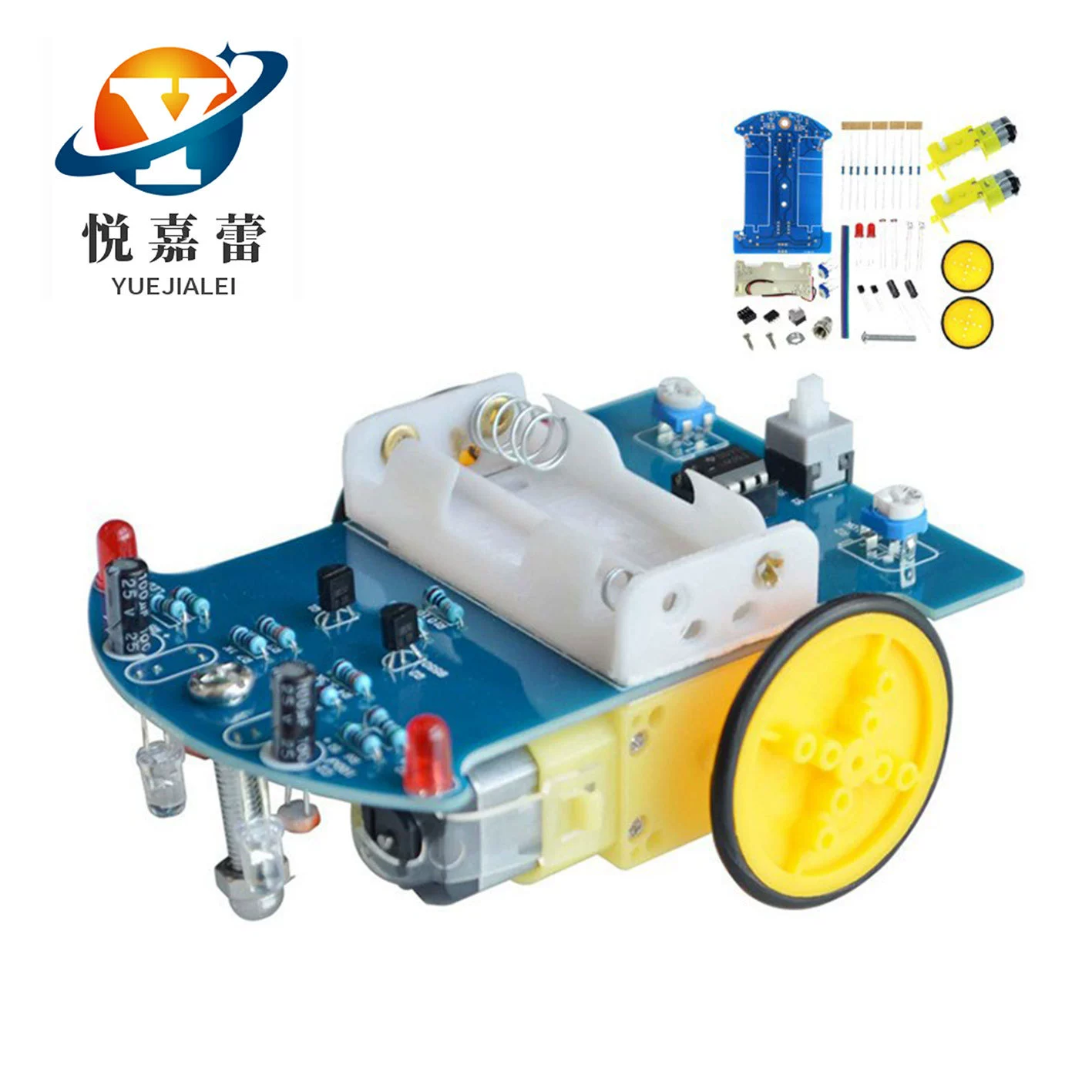 Интеллектуальный автомобильный комплект для отслеживания D2-1 линейный патрульный автомобиль для отслеживания линии DIY электронные детали