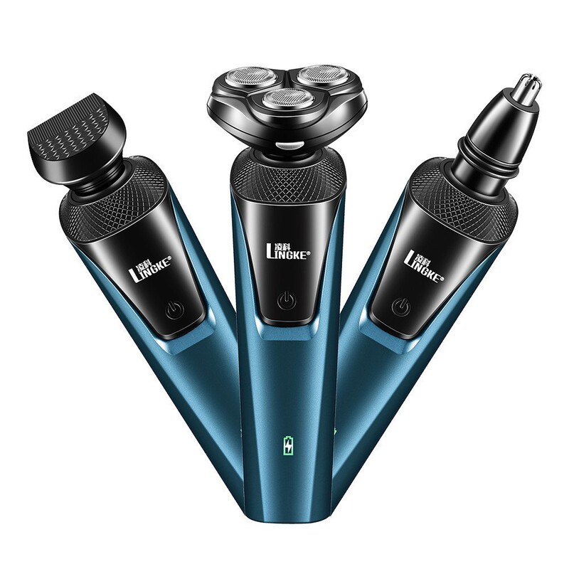 Lingke 8806 three-head three-in-one shaver set men's electric beard knife washable USB rechargeable Lingke 8806 three-head three-in-one shaver set men's electric beard knife washable USB rechargeable