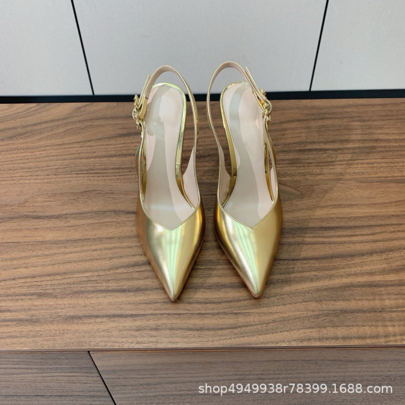 High-End New Niche Pointed-Toe Stiletto Pumps, Fashionable Party Women's Shoes, Casual Versatile Gold High Heels High-End New Niche Pointed-Toe Stiletto Pumps, Fashionable Party Women's Shoes, Casual Versatile Gold High Heels