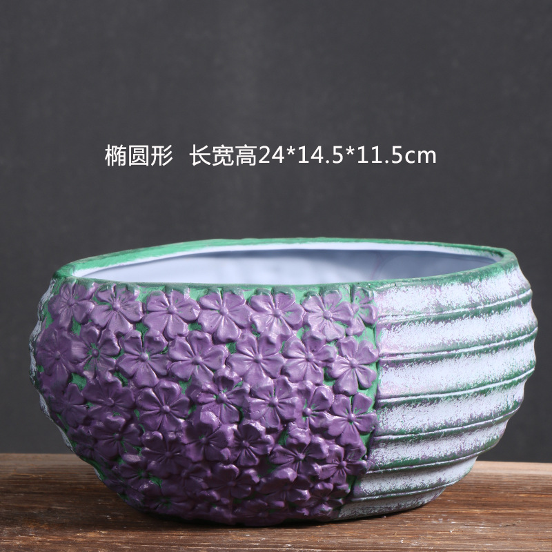 12 grandes fabricantes de macetas mediterráneas de carne directa cerámica de carne retrógrada cerámica roja maceta especial al por mayor