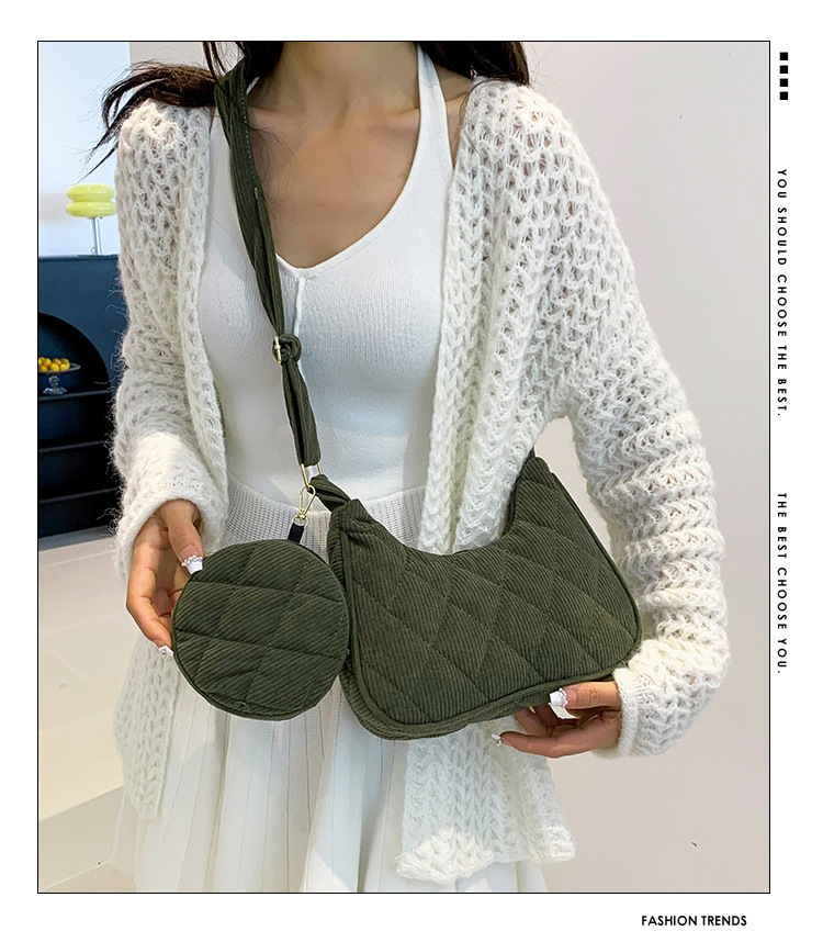 Dames gewatteerde dumpling tas met portemonnee veelzijdige tas_voghion.com