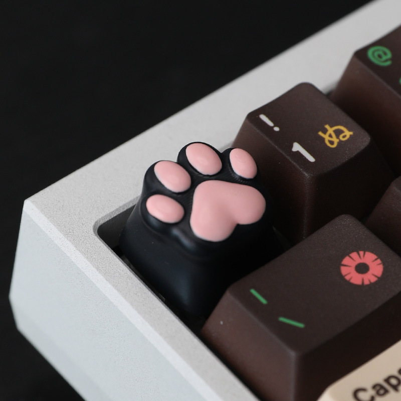 跨境热销猫爪键帽个性化彩色键帽原创设计可爱动物机械键帽|undefined