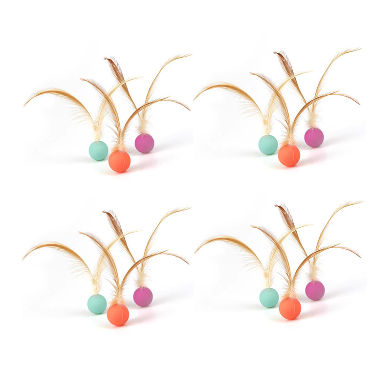 Juguetes para gatos, bolas de plumas, bolas de elasticidad, palillos para gatos, juguetes interactivos para perros, artículos para mascotas.