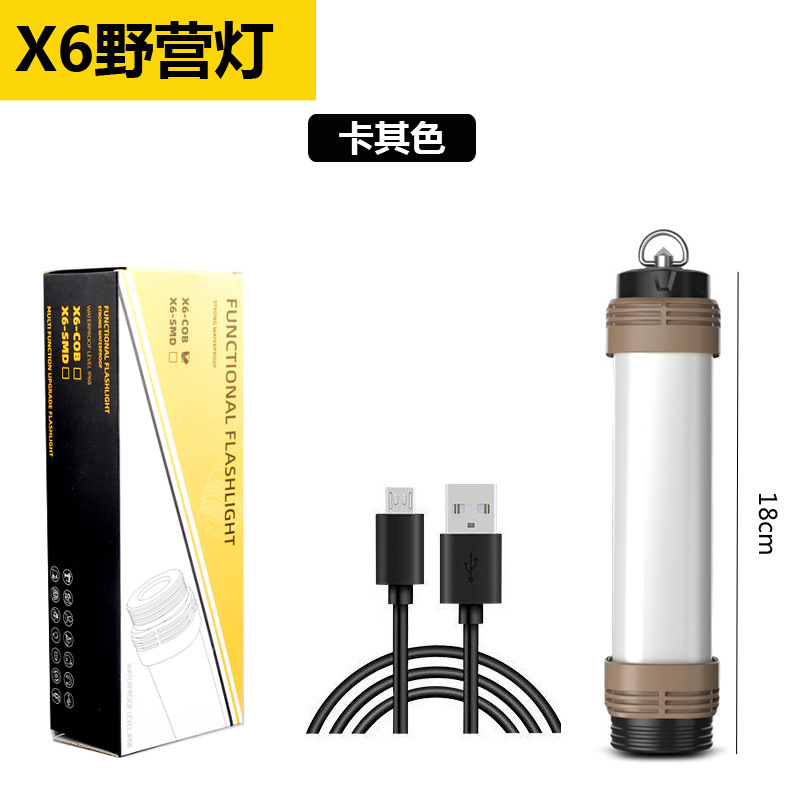 Transfronterizo nueva fuente de luz doble camping luz al aire libre impermeable emergencia trabajo luz lámpara de mesa de iluminación con imán carga tesoro