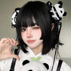 假发女短发日系lolita减龄Bobo头仿真人发cos中华娘全头套