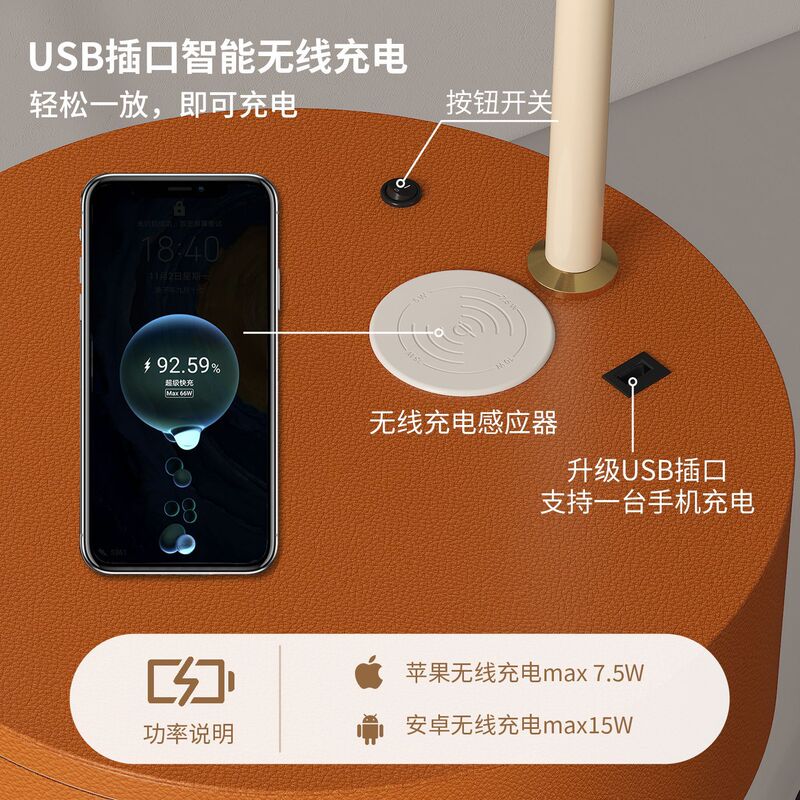 法式中古风落地灯全光谱护眼复古卧室床头灯沙发旁置物灯中山灯具|undefined