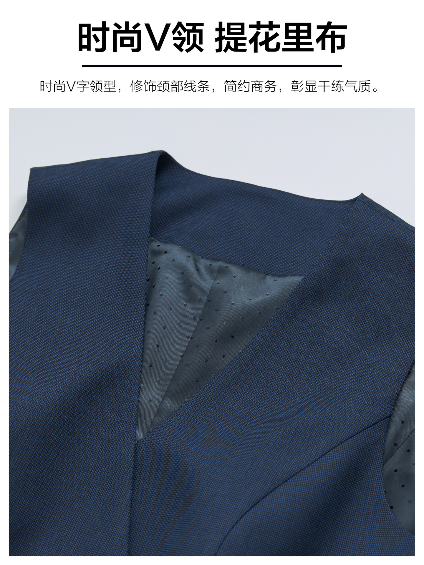 Trajes profesionales de mujer chaleco azul tibetano banco caballo clip hotel ventas de recepción 4S tienda chaleco herramientas personalizadas image 4