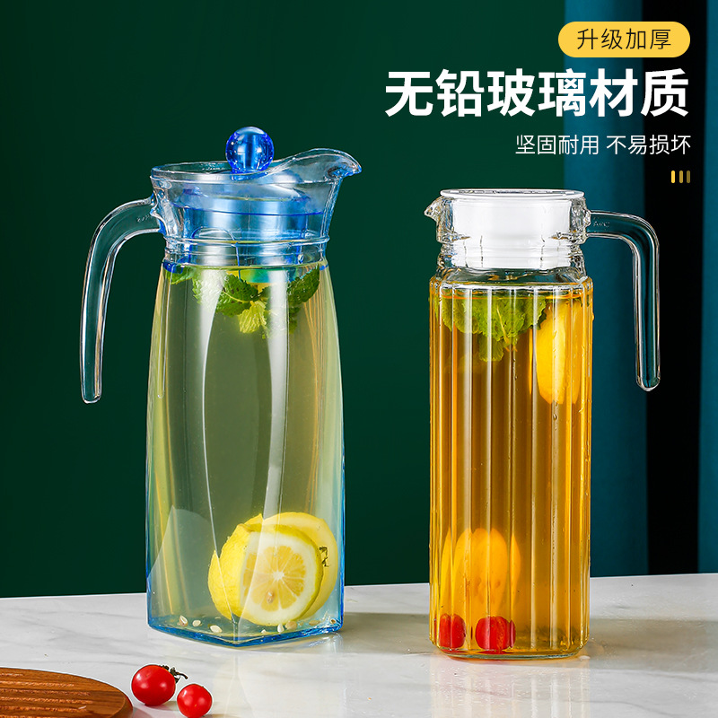 Lemeiya vidrio hervidor frío verano hogar resistente a altas temperaturas tetera hervidor frío taza de agua engrosada pico de pato olla empate olla