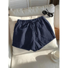 S 20273LHigh-waisted Linen Hot Pants ���������ѝ�¿�W����