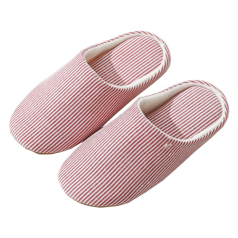 Zapatillas de silencio de estilo japonés zapatillas de invierno de las mujeres de fondo suave silencioso piso de casa antideslizante Zapatillas de algodón de Interior para el hogar hombres