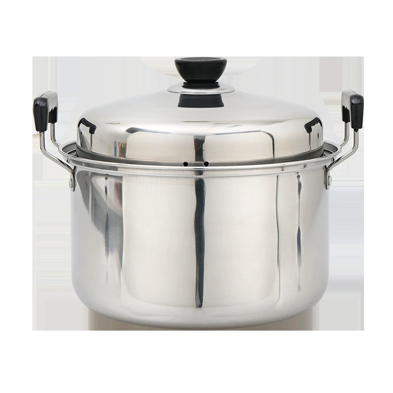 American -style high -pot stainless steel pot soup pot electromagnetic cooker boiled pot house stewed soup cooker braised pot size iron