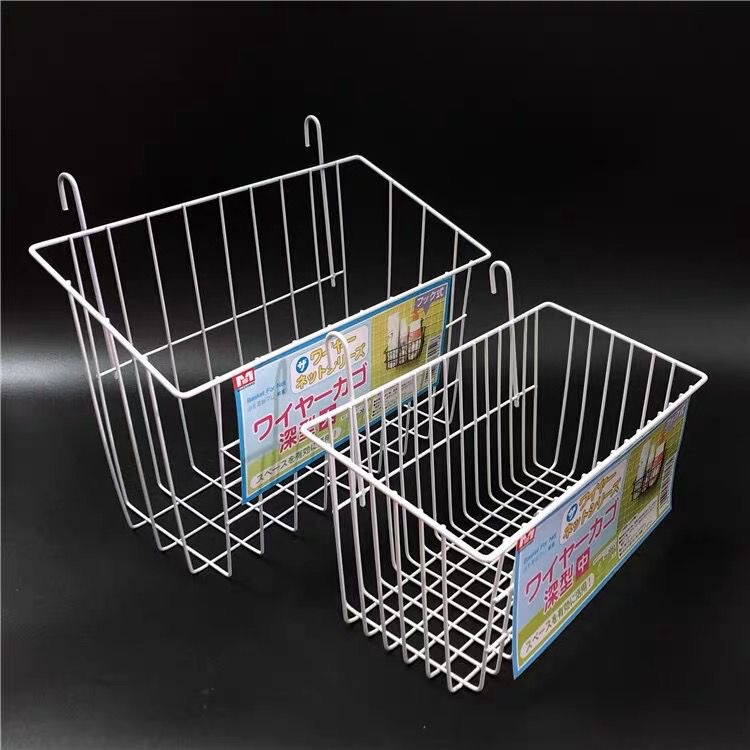 Punch-free hanging basket hook basket with hook iron hanging basket oblique dormitory storage frame grid rack organizing basket storage rack Punch-free hanging basket hook basket with hook iron hanging basket oblique dormitory storage frame grid rack organizing basket storage rack