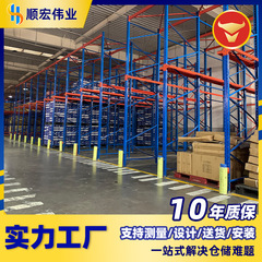 贯通货架仓储货架易拆卸多层高位驶入式置物架通廊式仓库重型货架