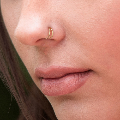 European and American stainless steel moon nose ring moon nose nail Amazon piercing jewelry moon nose ring