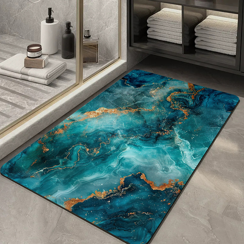 Baño de barro de diatomeas absorción de agua suelo blando de baño de barro de diatomeas puerta de baño anti-deslizante cojín de pies secos rápidos