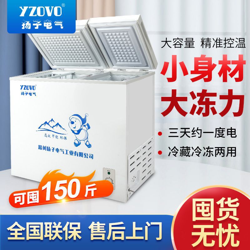 双门冰柜家用商用冷冻冷藏大容量省电小型冷柜冰箱一件包邮