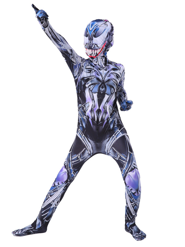 ハロウィンコス衣装黒子ヒョウジャンプスーツヘッドギアヴェノムスパイダーフルヒーローボディスーツグウェン|undefined