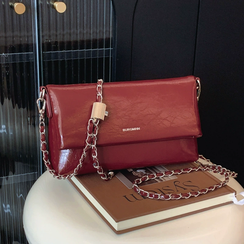 Retro chain, summer one-shoulder bag, chain bag