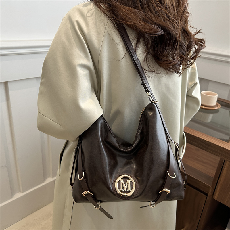 Retro Meirade gran capacidad tote bag mujer 2024 nuevo multifuncional mochila de alto nivel sensación de mochila versátil