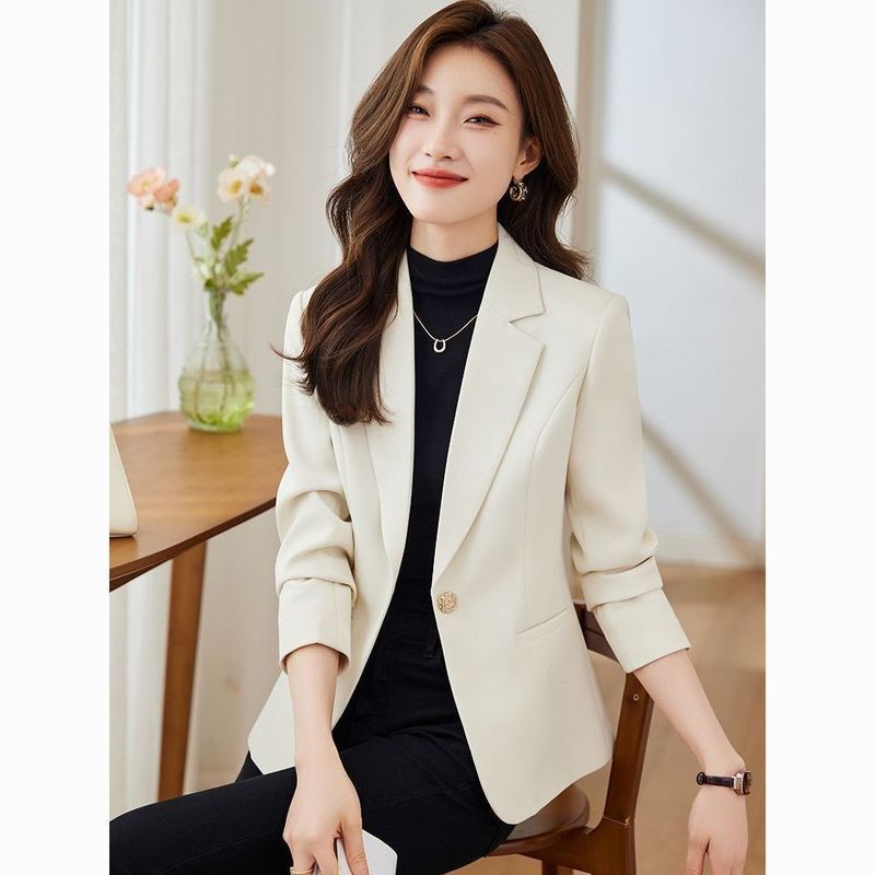 黑色西装外套女2025新款春秋季时尚百搭轻熟风小个子休闲西服上衣|undefined